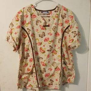 Caterpillar scrub top